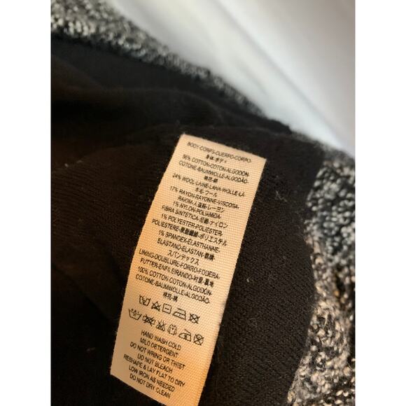 Free People Moto Jacket Lined Slouchy Marbled Black/Gray Belted Size XS - Picture 8 of 8